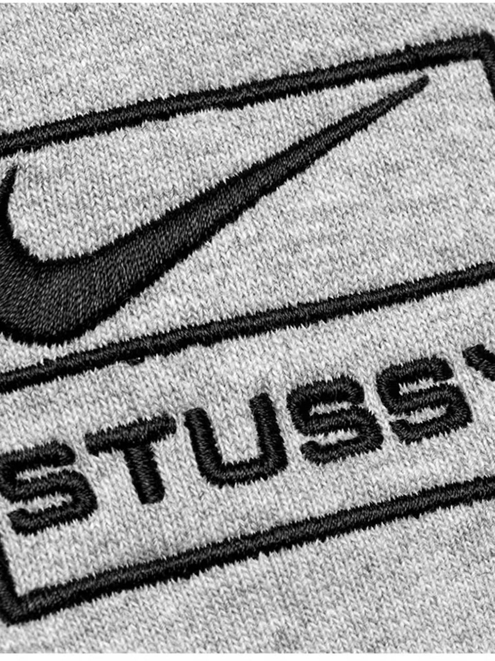 NWOT Stüssy x Nike Light Gray Crewneck Fleece Sweatshirt - Picture 5 of 5